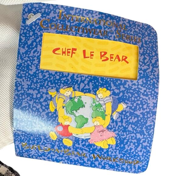 BUILD A BEAR International Collectiwear Series Chef Le Bear Europe W/TAGS RARE! - Picture 2 of 16